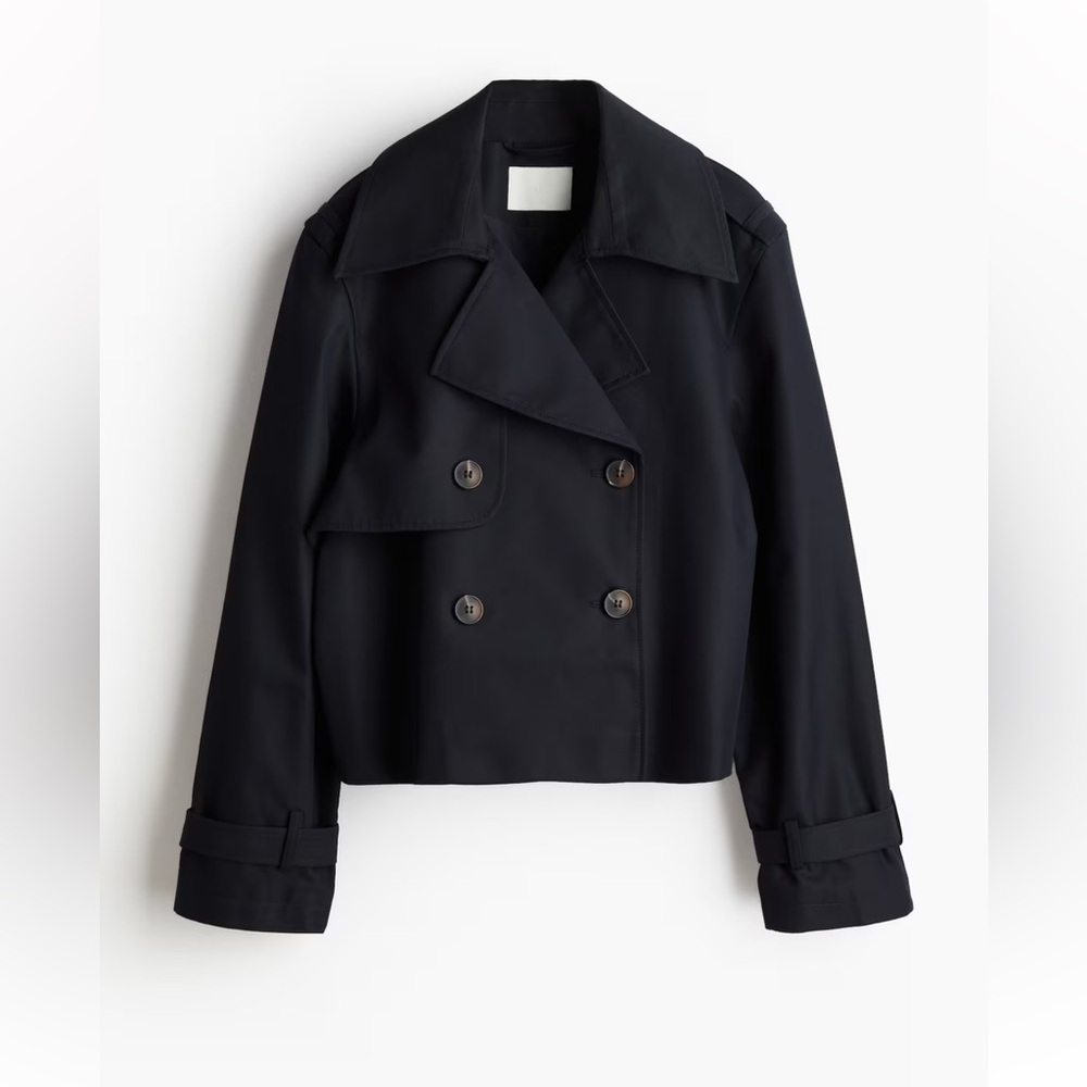 Short Trench Coat - Navy